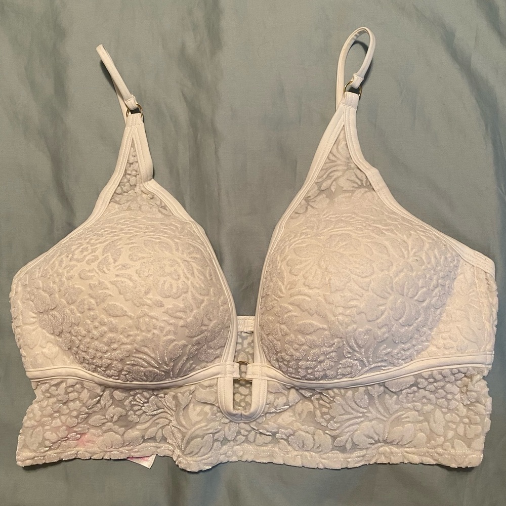 VS PINK Longline Velvet Bralette